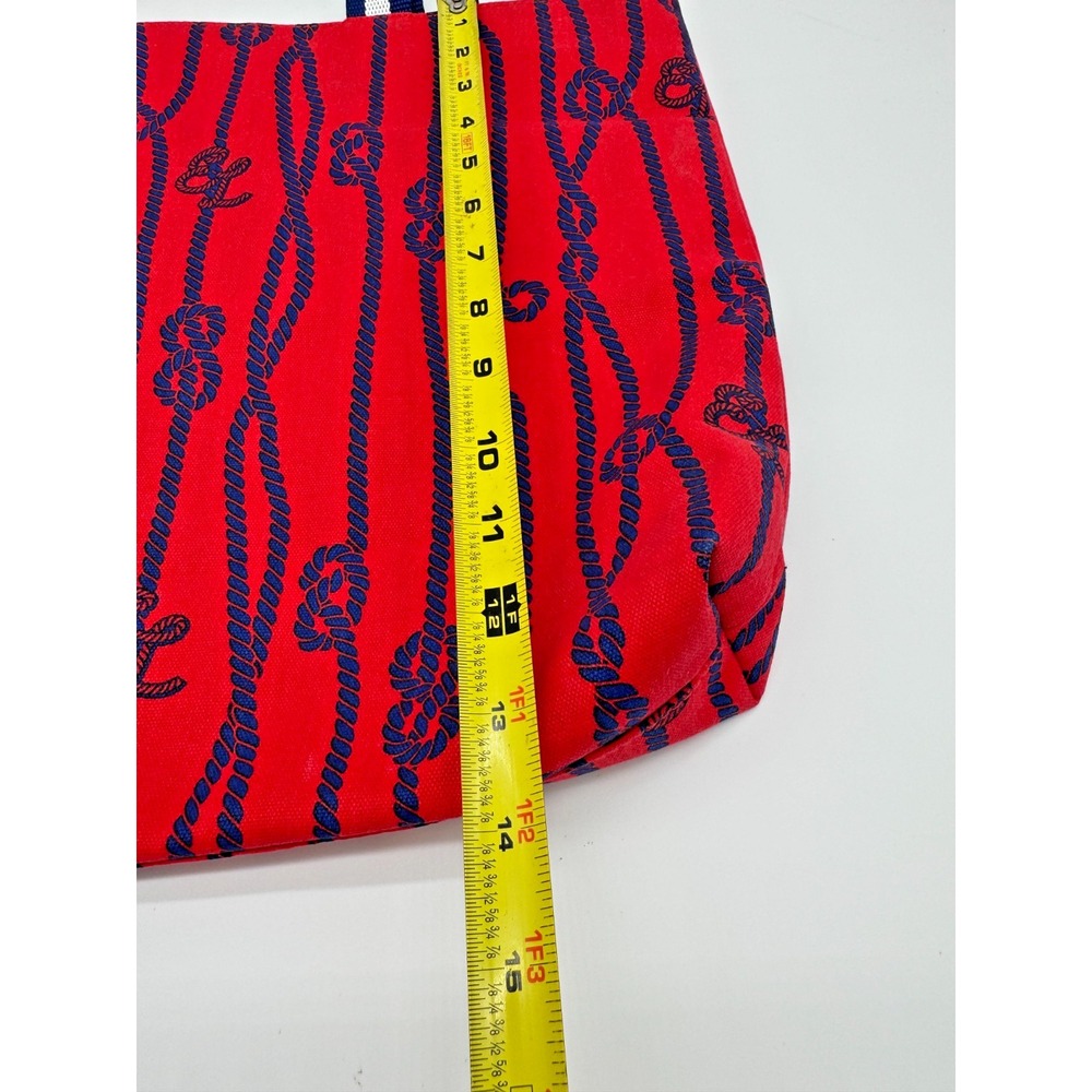 Estee Lauder Nautical Tote Bag Set of 2 – Red & Navy Rope Print Beach Bags - Picture 6 of 13